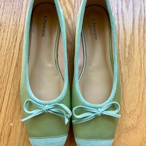 C. Paravano Flats with Rounded Toe and Decorative Bow